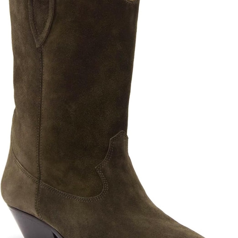Olive Suede Women's Western Boots